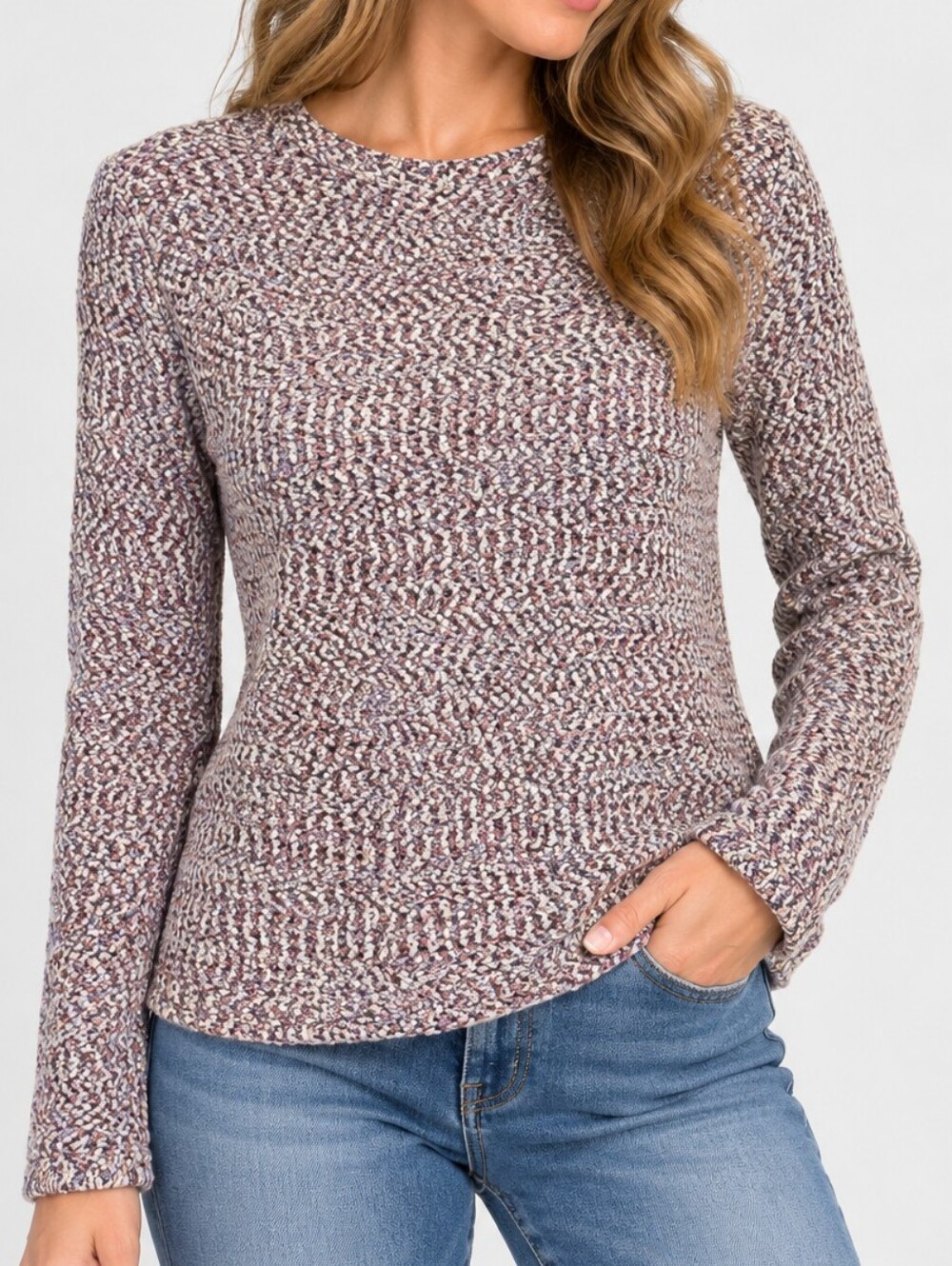 ANN TAYLOR | Women’s Multicolor Terry Woven Knit Pullover Sweater Size S